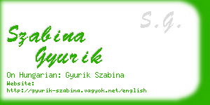 szabina gyurik business card